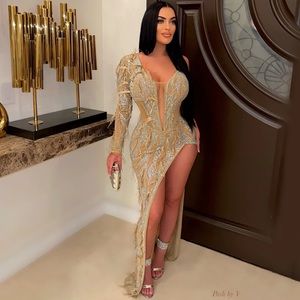 Sequin one sided dress